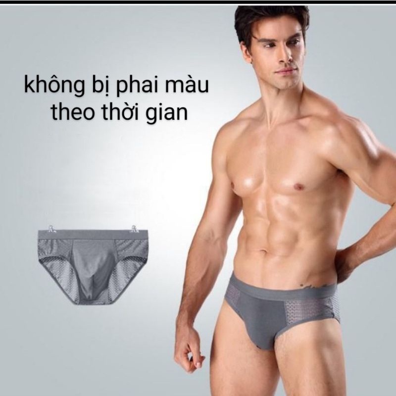 Quần xịt nam tam giác lưới xuất nhật thông hơi co giãn thoáng mát