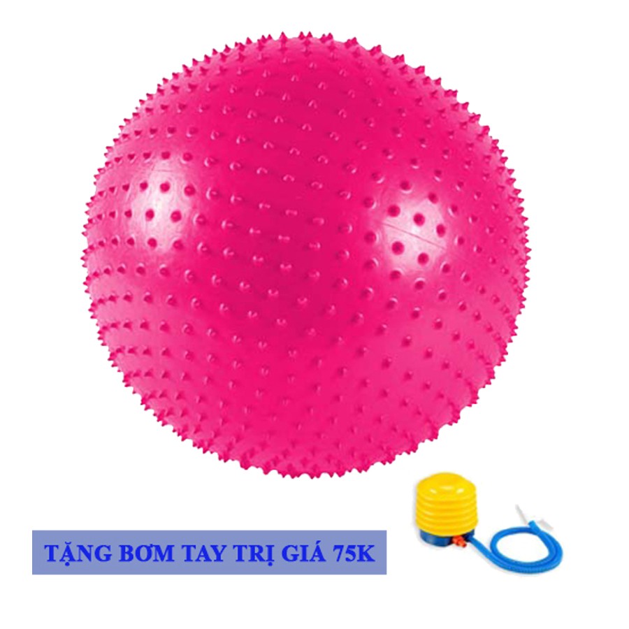 Bóng Tập Yoga Có Gai Đường Kính 65cm,75cm Đại Nam Sport + Tặng Kèm Bơm Mini