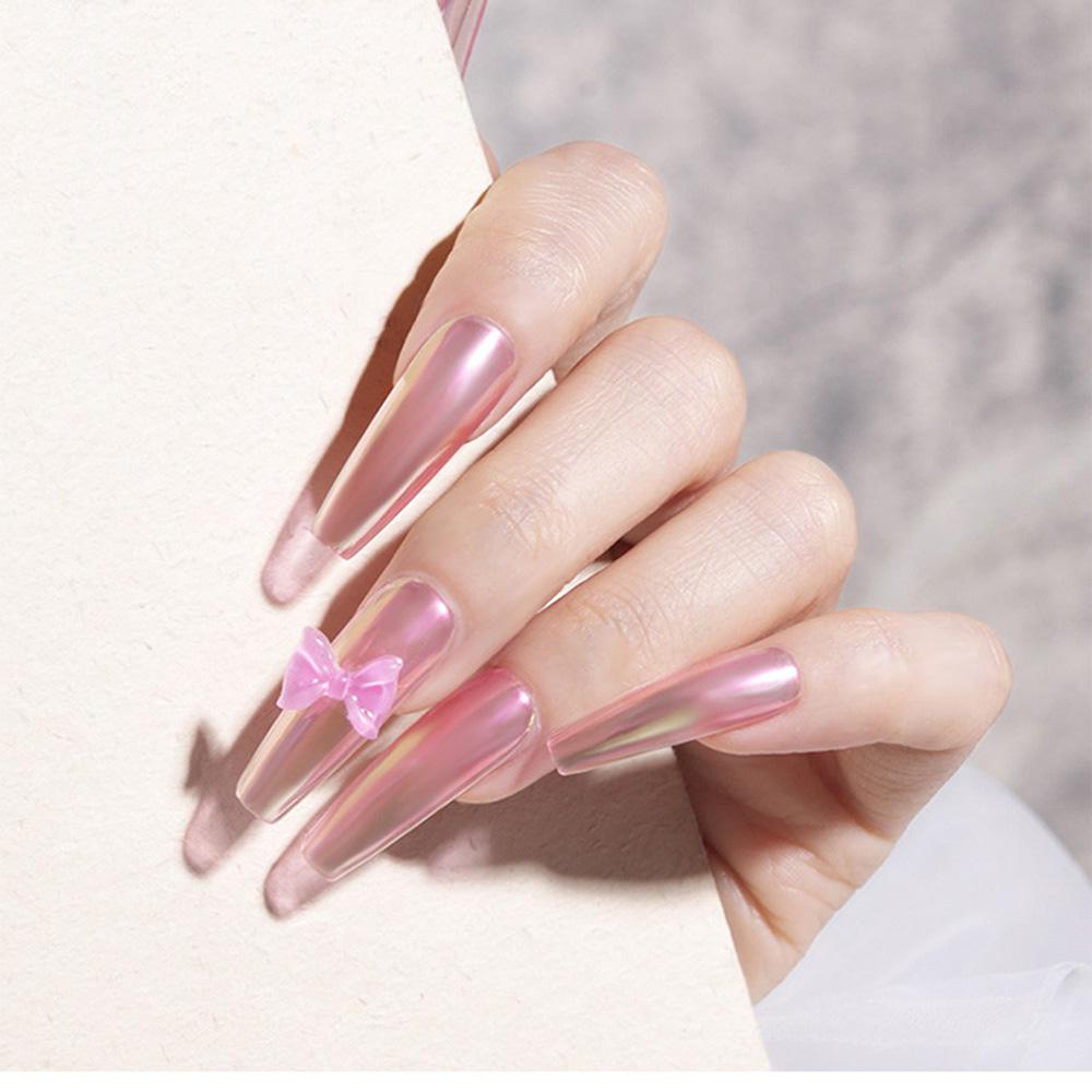 OCEANMAP Phụ Kiện Trang Trí Móng Nghệ Thuật 3D Hình Nơ Màu Sắc Ngọt Ngào Mềm Mại DIY