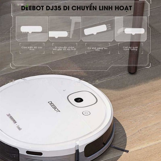 [ XẢ KHO ] Robot Hút Bui Lau Nhà Thông Minh Ecovacs Deebot DJ35 DJ65 Smart Eye Hàng Trưng Bày