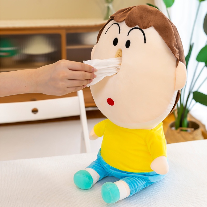 Hộp Đựng Khăn Giấy Nhồi Bông Hình Cậu Bé Bút Chì Shin-chan Hoạt Hình Sáng Tạo