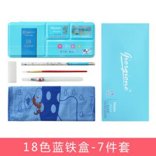 Bộ 24 màu nước Giogione (hộp sắt kèm cọ nước, bút chì,  giấy vẽ)