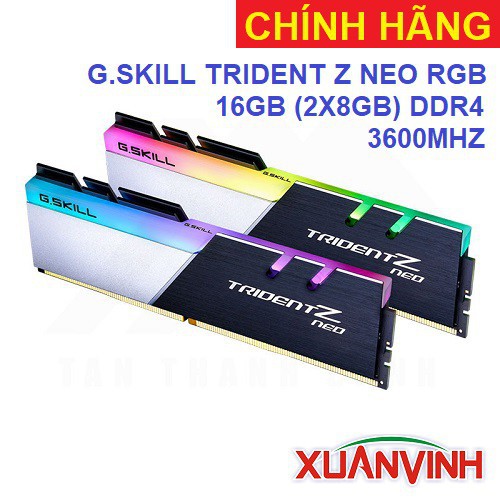 BỘ NHỚ G.SKILL TRIDENT Z NEO 16GB (2X8GB) LED RGB 3600MHZ F4-3600C18D-16GTZN NEW 100% HÀNG CHÍNH HÃNG 20