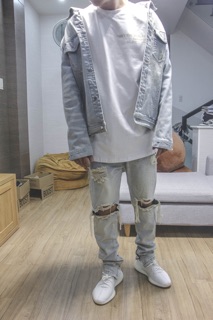 Acid waxed jacket