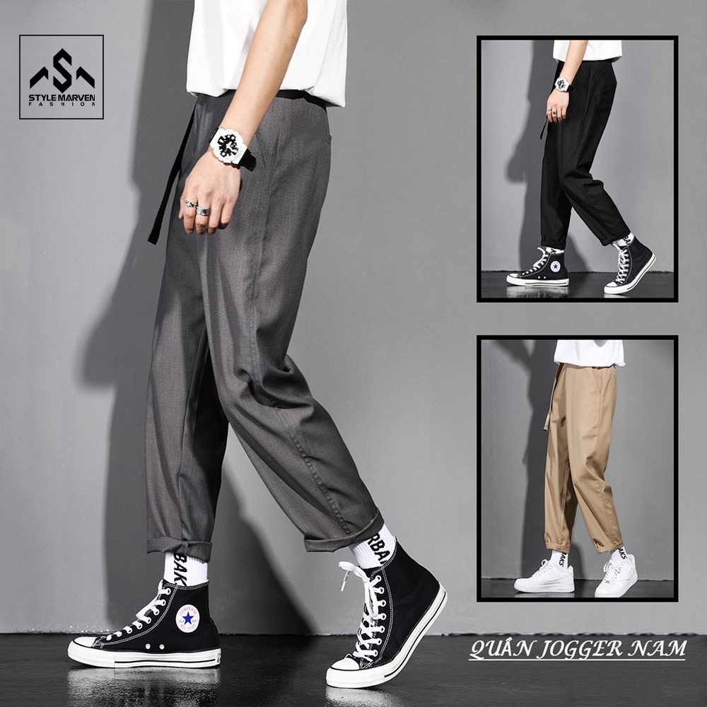 Quần baggy kaki nam basic STYLE MARVEN ống suông lưng cài thanh lịch - QUAN SM006C3