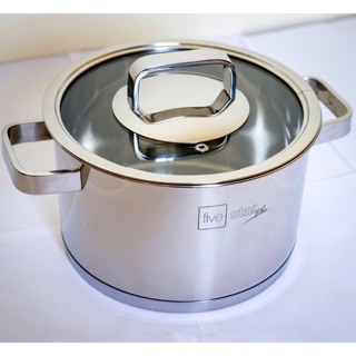 Nồi inox 3 đáy 304 sịn sò, sz 16-18-24 chính hãng Five Star