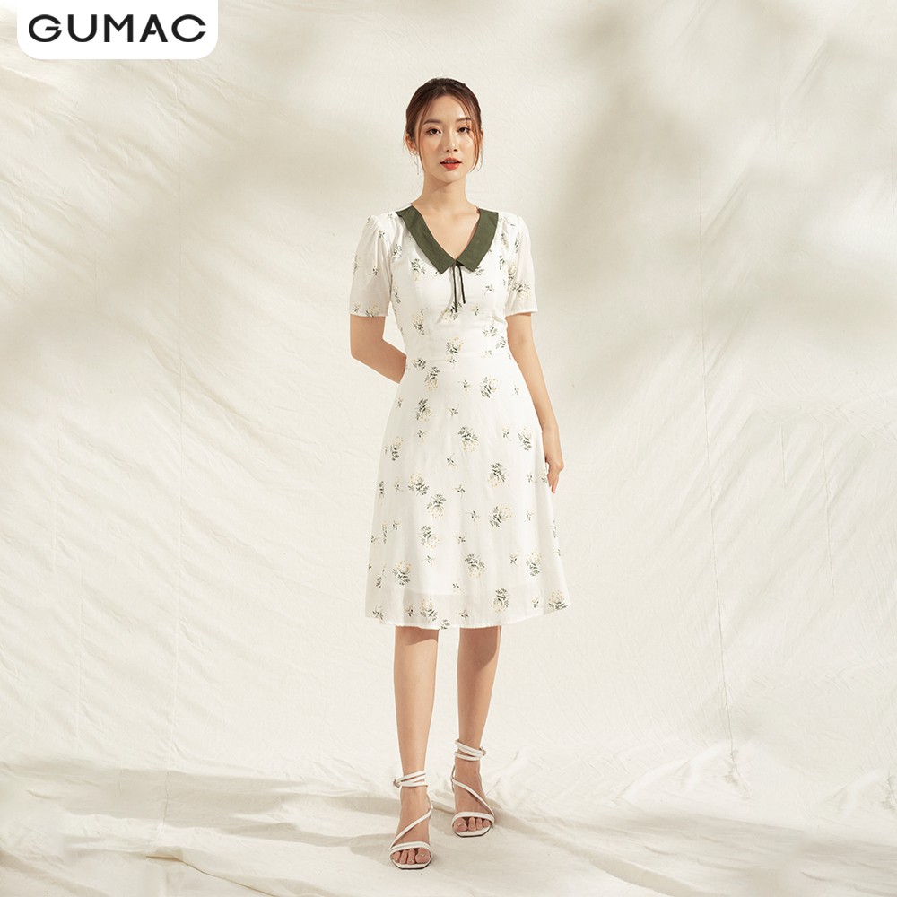 Đầm nữ hoa phối cổ DA1152 GUMAC