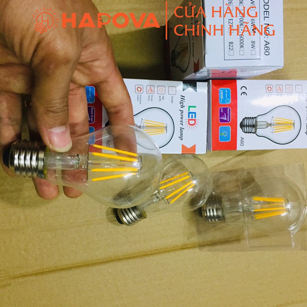 Bóng đèn led trang trí A60 HAPOVA MONSK Ánh sáng vàng