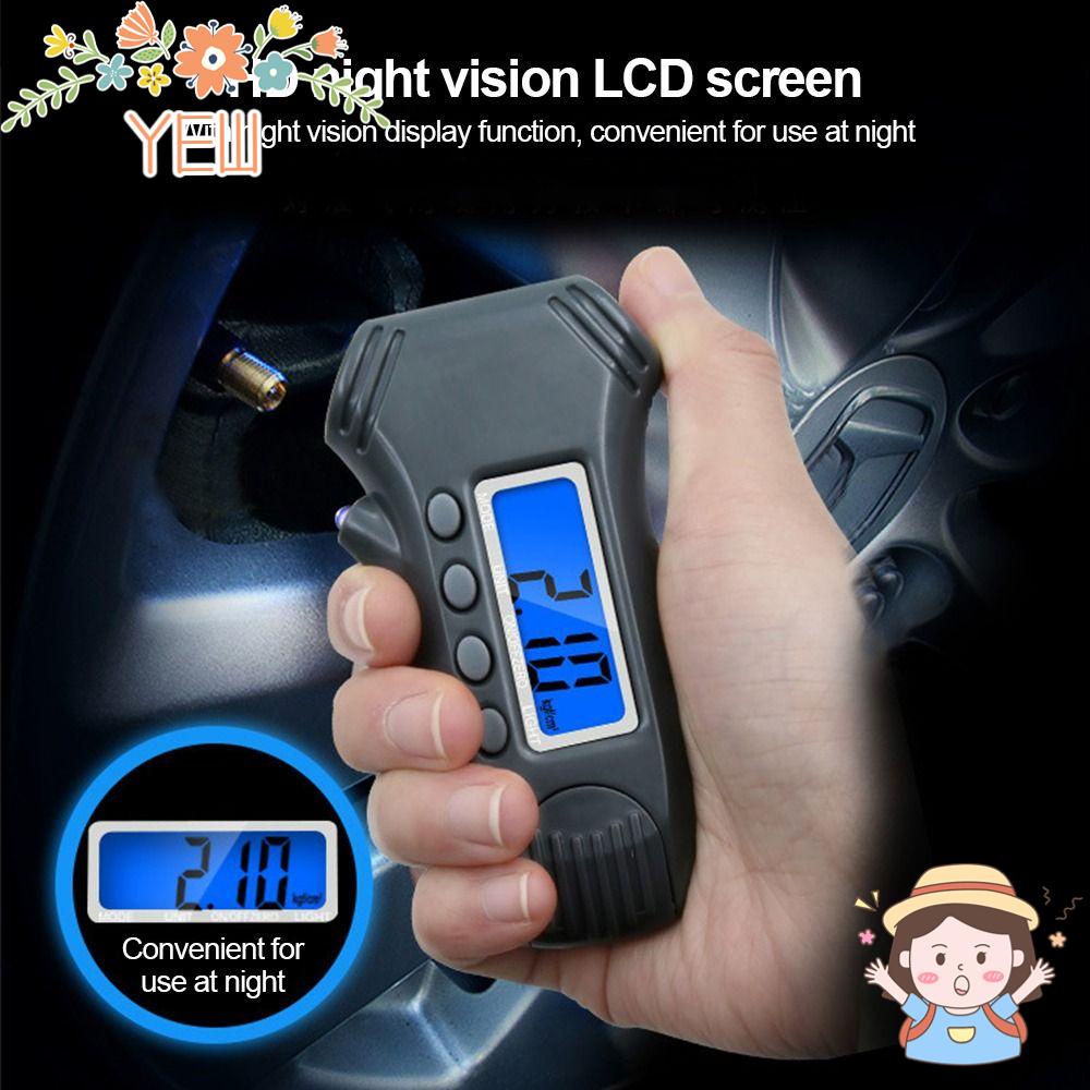 Máy Đo Áp Suất Lốp Xe Kỹ Thuật Số Màn Hình LCD Ba Trong Một Tiện Dụng one