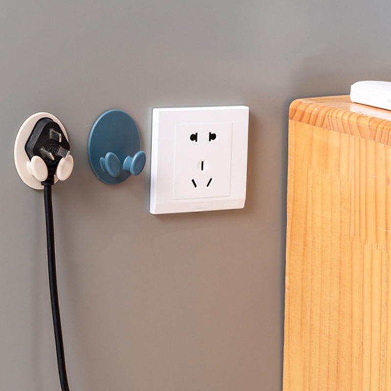 Set 2 Móc Nhựa Dán Tường Treo Bàn Chải Đánh Răng / Ổ Cắm Điện btsg