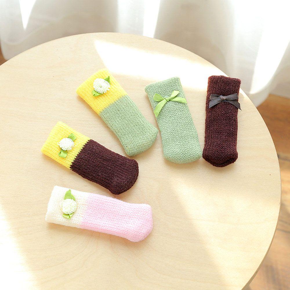 Set 8 Vỏ Bọc Chân Ghế Đan Len Bảo Vệ Nội Thất