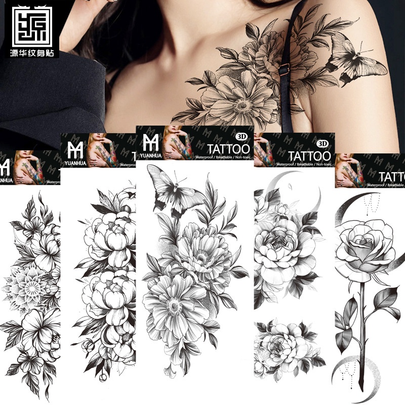 Miếng Dán Hình Xăm Thành Phần Thảo Dược/Trái Cây Lâu Trôi Trong 15 Ngày Cho Lưng Ngực