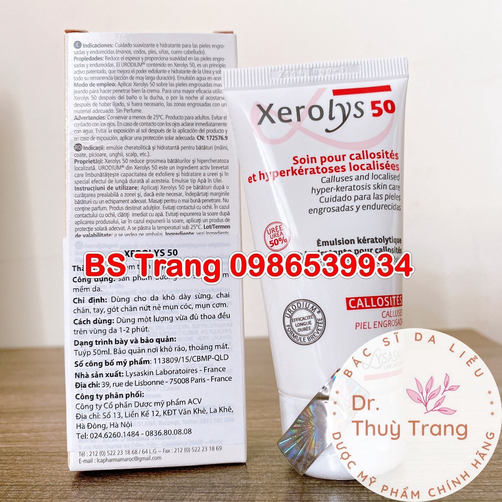 []TEM CHÍNH HÃNG] XEROLYS 50 40ML. NHŨ TƯƠNG BẠT SỪNG VÀ DƯỠNG ẨM TĂNG CƯỜNG