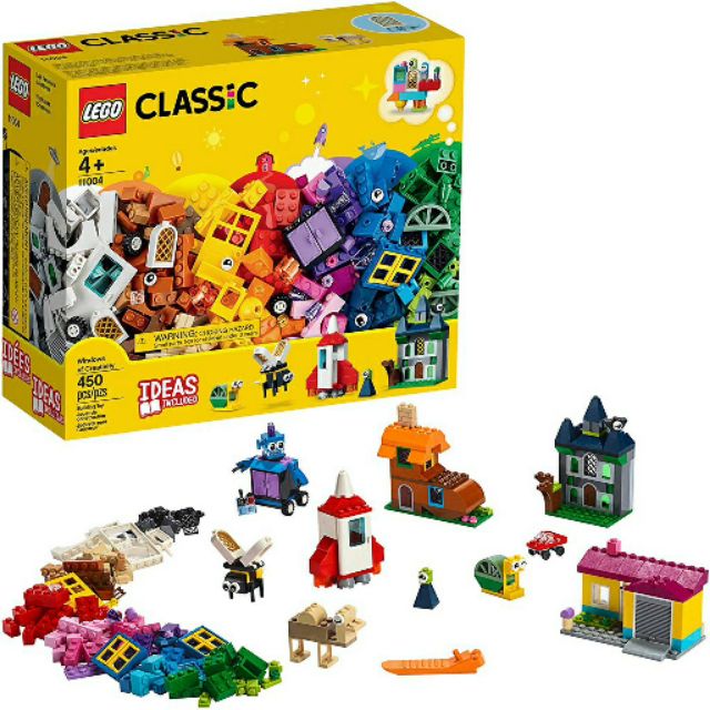 LEGO® Classic 11004 Bộ Gạch Chi Tiết Cửa Sổ Sáng Tạo - 450 chi tiết