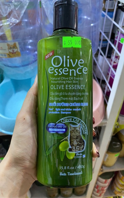 Sữa Tắm cho Chó Mèo Lông Trắng và Lông Sáng Màu Olive 450ml