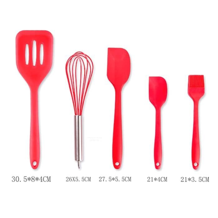 Bộ 5 dụng cụ làm bánh bằng silicon nhiều màu đáng yêu