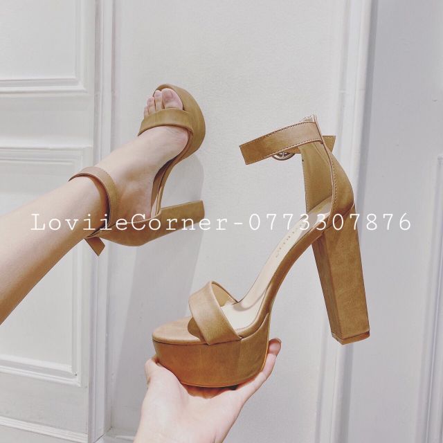 LOVIIECORNER - SANDAL CAO GÓT 12P BIG TREE ĐẾ ĐÚP - SANDAL CAO GÓT ĐẾ ĐÚP 12 PHÂN ĐẾ VUÔNG - CAO GÓT QUẢNG CHÂU  G0824 | BigBuy360 - bigbuy360.vn