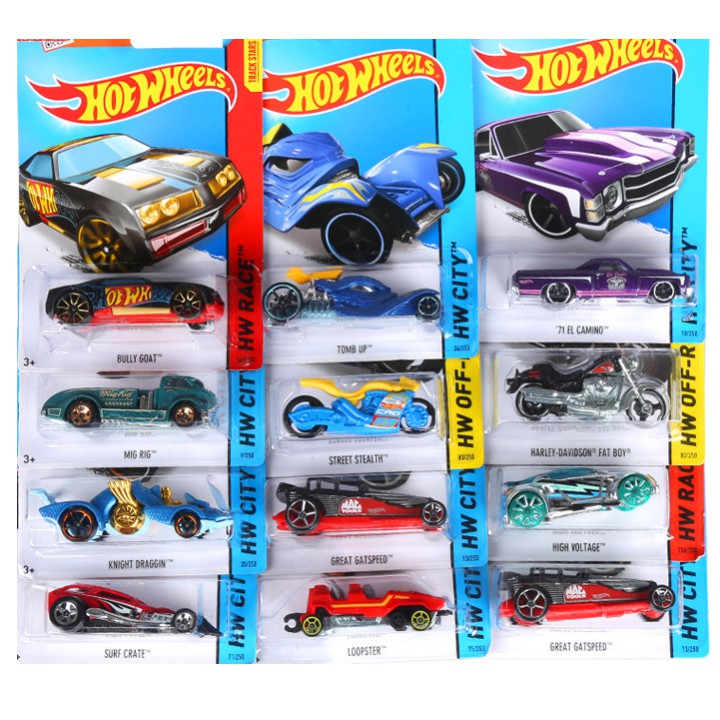 Bộ 5 xe mô hình ô tô hotwheels bằng kim loại tỉ lệ 1:64 (giao ngẫu nhiên xe)