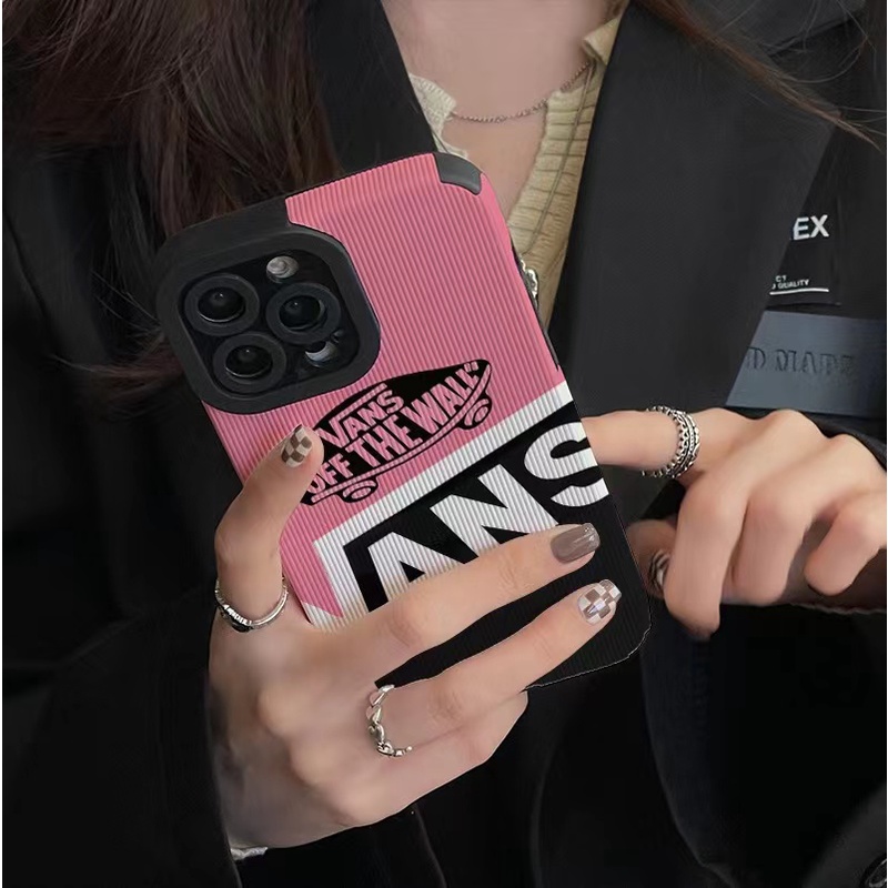 Sang Trọng Ốp Điện Thoại Da Họa Tiết vans Cho iphone 15 pro max 14 pro max 13 pro max i13 13pro 11 pro max i11 x xr xs max 7 plus 8 plus 12pro 12 pro max