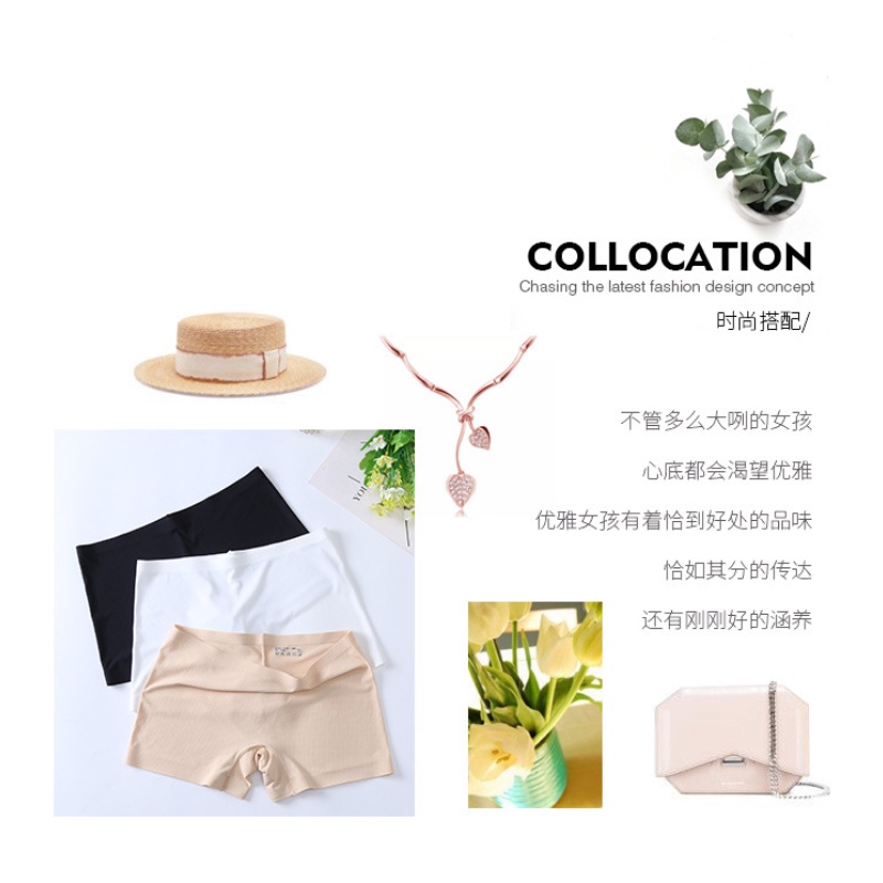 Quần lót an toàn màu sắc đơn giản cho nữ