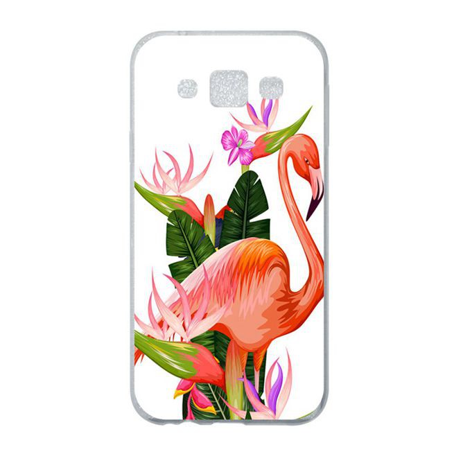 Ốp lưng Silicon in hình hoa và chim dành cho điện thoại Samsung Galaxy E5