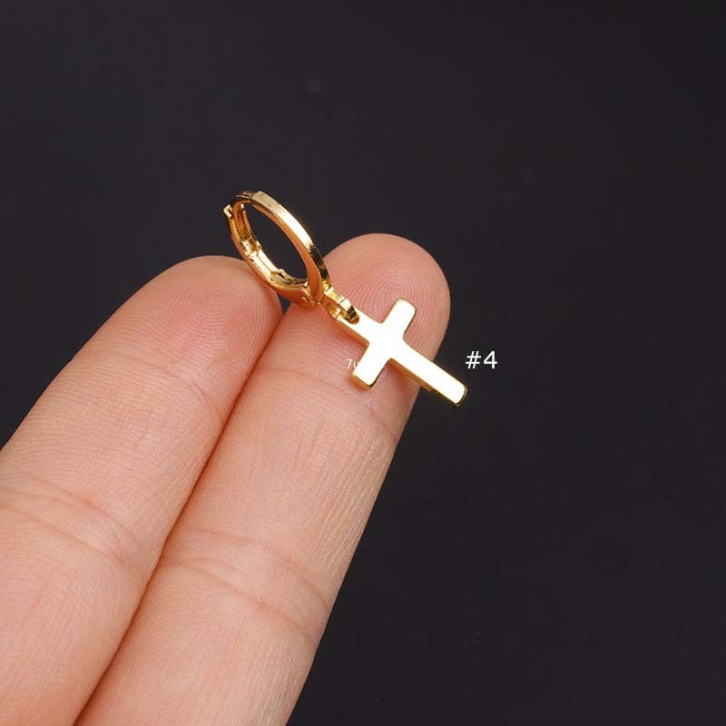 Khuyên Xỏ Vành Tai Dáng Dài Bằng Đồng Đính Đá Zircon 8mm