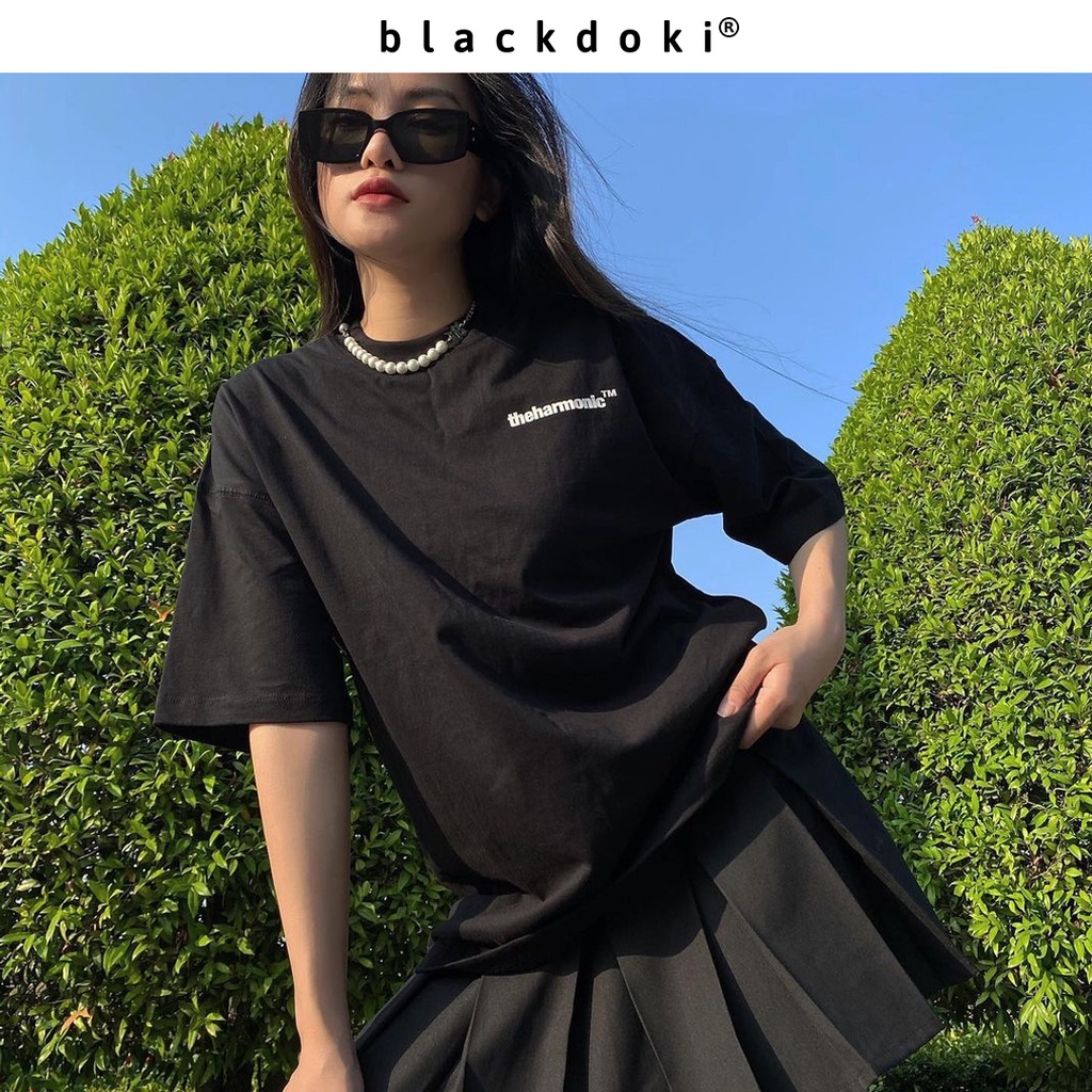 Áo thun nữ BLACKDOKI-INSECURIT , áo phông form rộng tay lỡ unisex cá tính chất cotton dày dặn
