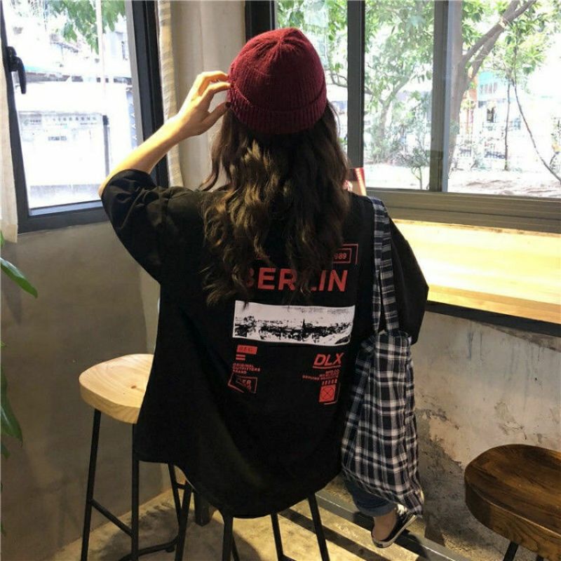 Áo Thun Tay Lỡ 100% Cotton Nam Nữ Unisex BERLIN