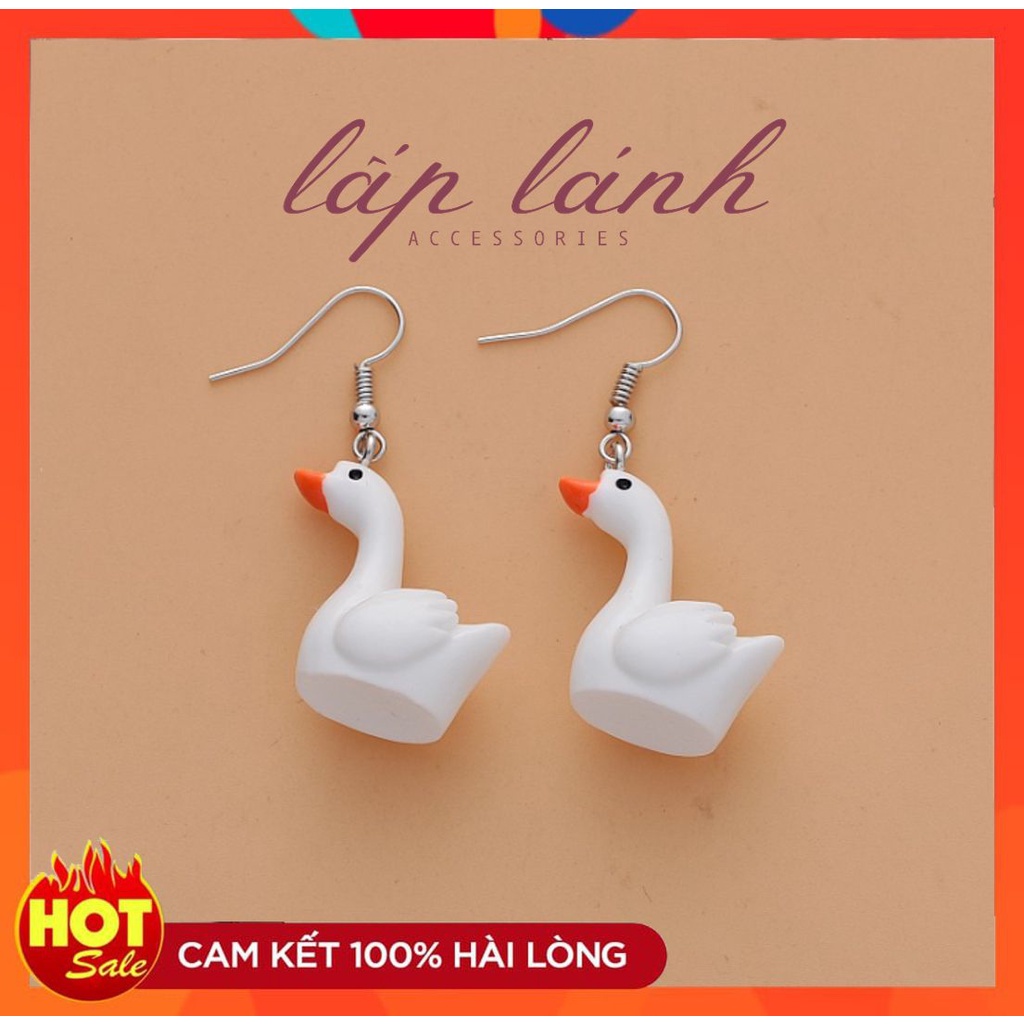 [CÓ SẴN] BÔNG TAI HOA TAI 3D HÌNH VỊT CON THIÊN NGA ĐỘC ĐÁO DỄ THƯƠNG 214BT095