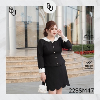 Áo peplum cắt cánh hoa bigsize - 22ssm47 -
