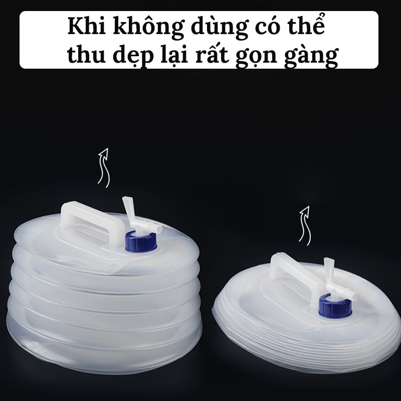 Thùng Đựng Nước Co Giãn Gấp Gọn Tiện Lợi - Dung Tích 5 Lít,10 Lít,15 Lít - Carzone