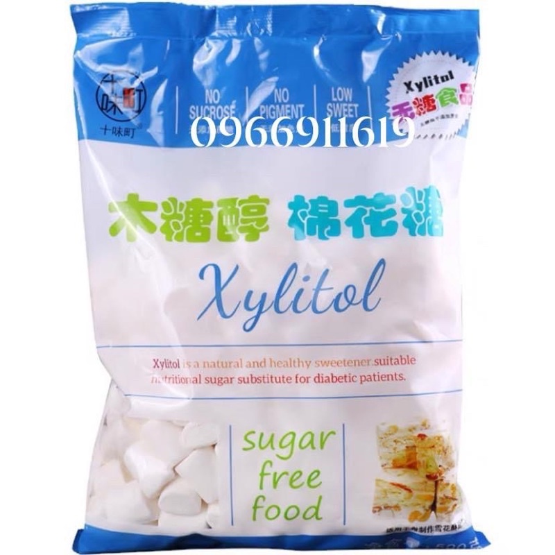 kẹo marshmallow không đường mía dùng đường ăn kiêng xylitol