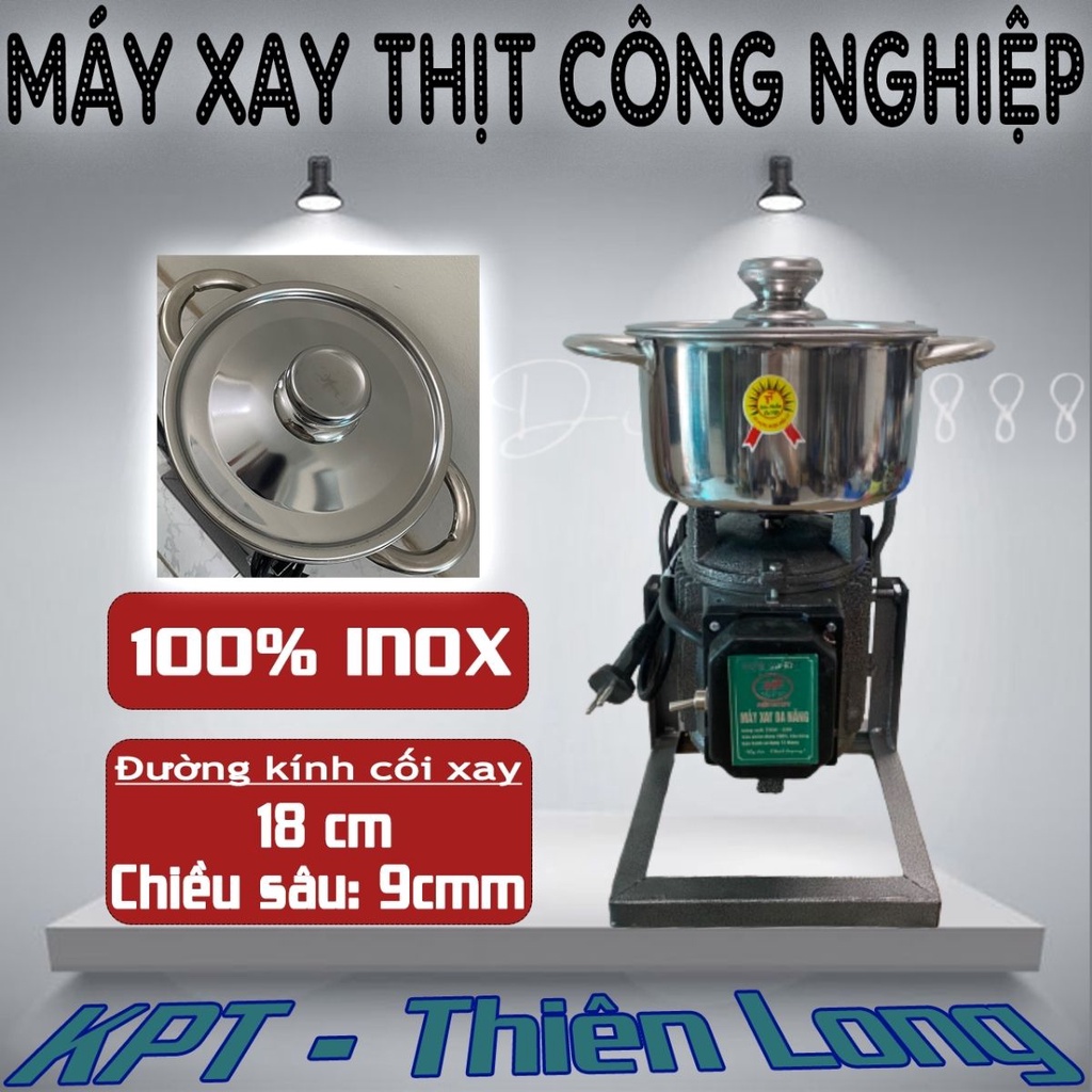 Máy xay thịt cá công nghiệp KPT 750W - 1HP - Xay hành tổi riềng gừng sả