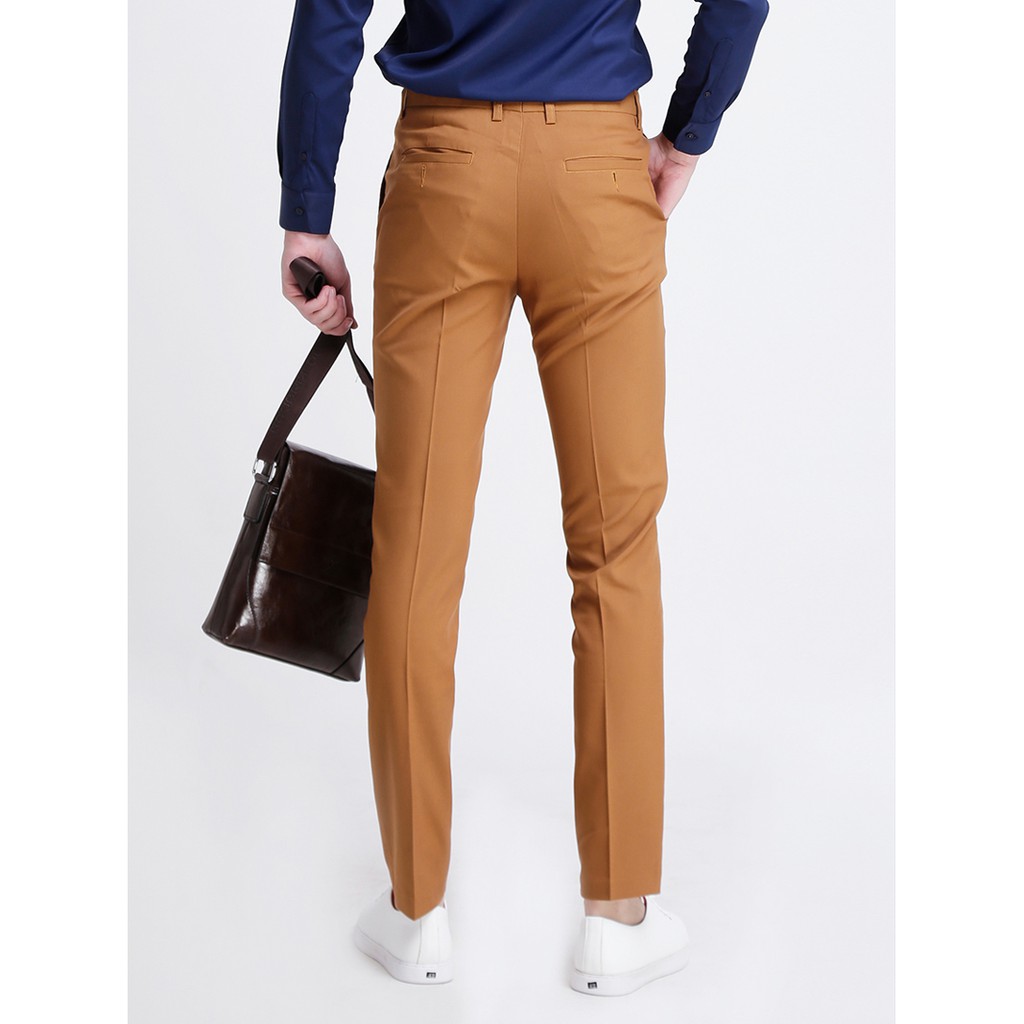 Quần tây hàn quốc nam F8888 baggy cao cấp Màu Vàng Nâu