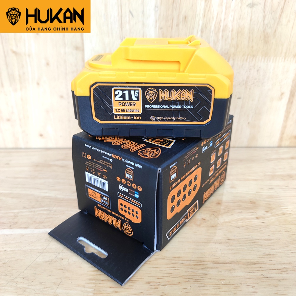 Pin HUKAN 10cell 21V chân pin phổ thông dung lượng cao  phù hợp cho dòng máy khoan X1 X6 X7 X8 X9 AG-PR99 cưa máy