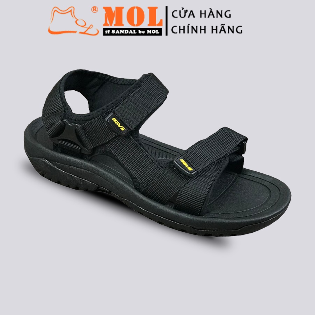 Giày sandal nam quai ngang có quai hậu cố định mang đi học đi biển du lịch hiệu Rova RV866G