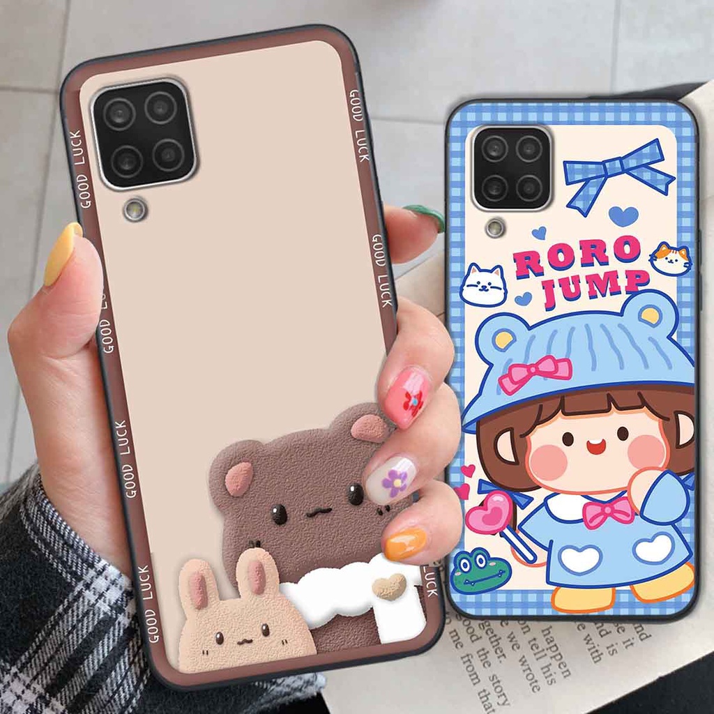 Ốp Samsung A12 / M12 bear brick, gấu đáng yêu, dễ thương