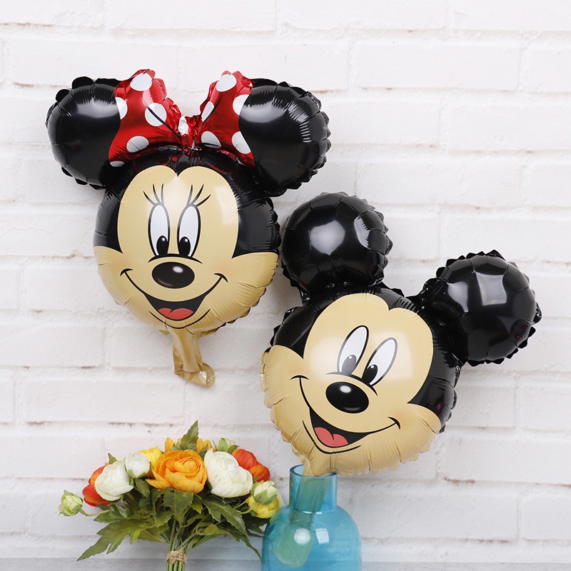 Bong Bóng Lớn Hình Chuột Mickey Chấm Bi/Minnie Cho Tiệc Sinh Nhật