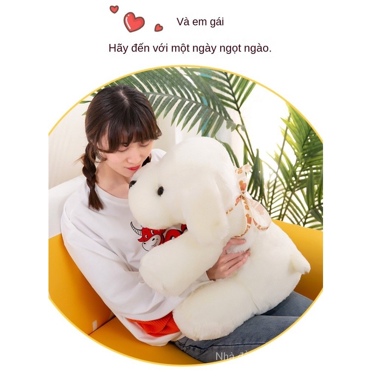 Chú chó nhồi bông tùy chọn kích cỡ xinh xắn đáng yêu