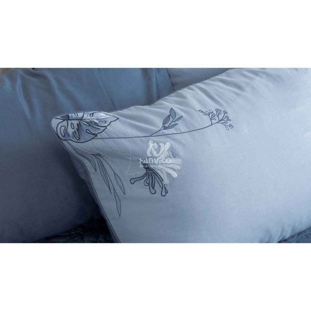 Bộ ga phủ Thêu cao cấp Hanvico Blue Sky - BS85
