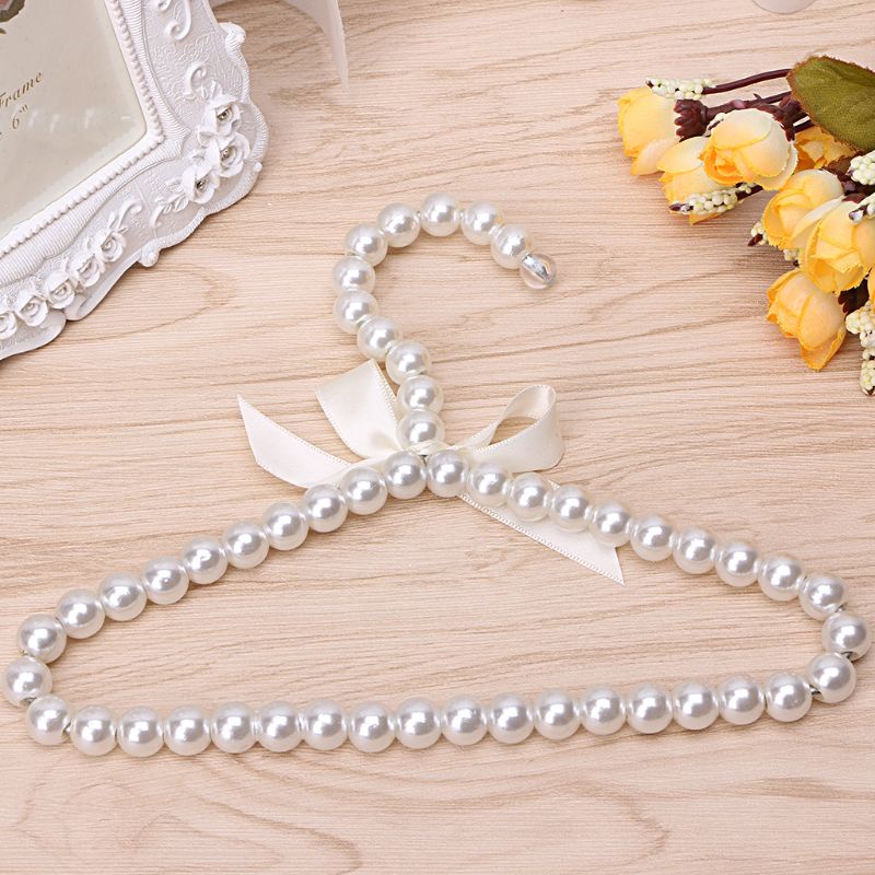 ✿ Móc Treo Quần Áo Bằng Nhựa Đính Ngọc Trai Giả Xinh Xắn