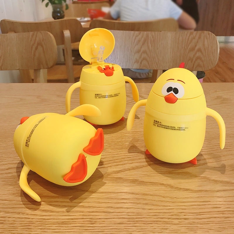 Bình Nước Chicken  Lõi Thuỷ Tinh An Toàn Cho Bé