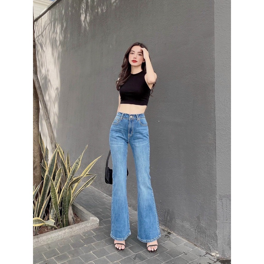 Quần bò nữ Quần jeans denim ống loe G/A/P QH14