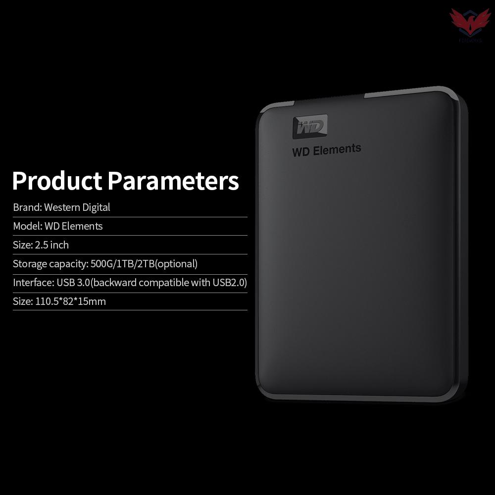 Ổ Cứng Di Động Wd Elements 2.5 Inch Di Động Hdd 500g Usb 3.0 Wdbuzg5000Abk | BigBuy360 - bigbuy360.vn