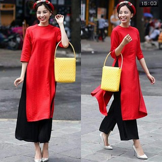 Quần áo dài ống rộng phi lụa - HIHATA