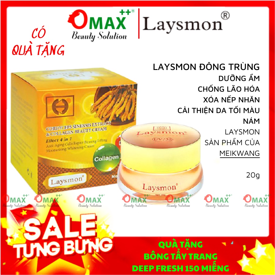 KEM LAYSMON ĐÔNG TRÙNG HẠ THẢO - LAYSMON CORDYCEPS SINESIS EXTRACT AND COLLAGEN BEAUTY CREAM 20G
