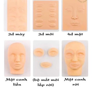 2 Da giả 3D Môi tập phun xăm