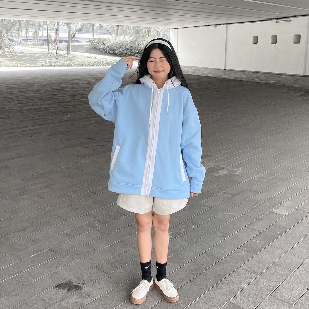 Áo Khoác Hoodie Zip ZET Vải Nỉ Bông Dày Form Rộng Nam Nữ Tay Dài Phong Cách Ulzzang Unisex (Ảnh Thật/ Có Sẵn)