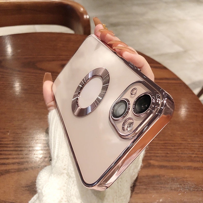 Ốp Điện Thoại Tráng Gương 6D Từ Tính Sang Trọng Bảo Vệ Ống Kính Máy Ảnh Cho iphone 11 Pro MAX 12 13 Pro MAX 13 Sự Bảo Vệ