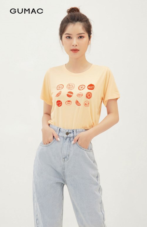 [Mã WABRGU100 giảm 15% đơn 249K tối đa 100k] Áo thun in hình tròn ATB355 thiết kế basic trẻ trung GUMAC | BigBuy360 - bigbuy360.vn